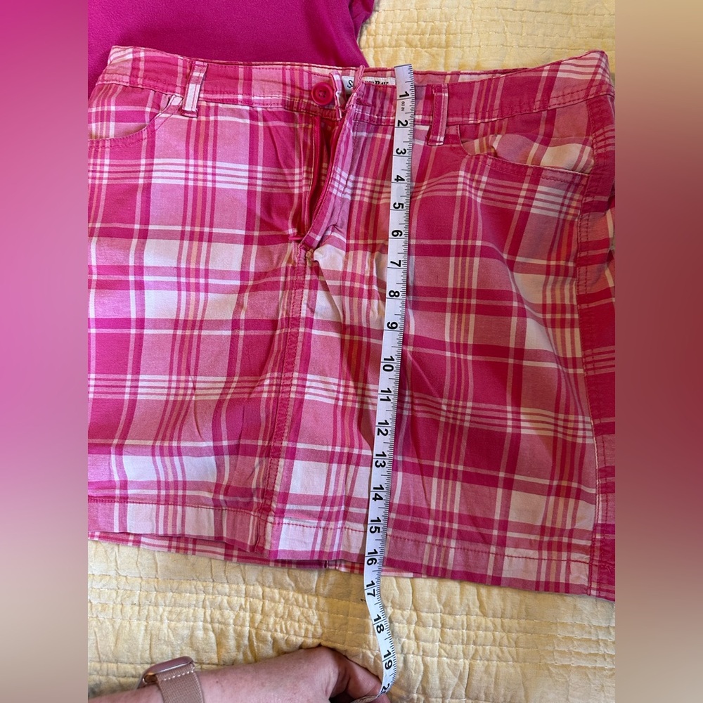 St John’s Gap set Pink Plaid Women's Skort set size 12 - Picture 5 of 8